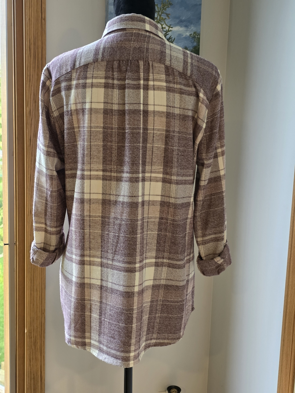 KÜHL Kamila.Flannel Shirt In Women's Large. Purple and White Plaid. - Picture 4 of 10